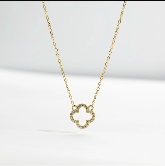 Sterling silver diamond necklace - Picture 7 of 7